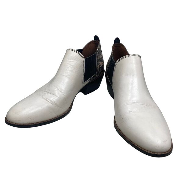 Coach Devin Leather and Snake Print Booties Womens 10B White - Picture 9 of 12